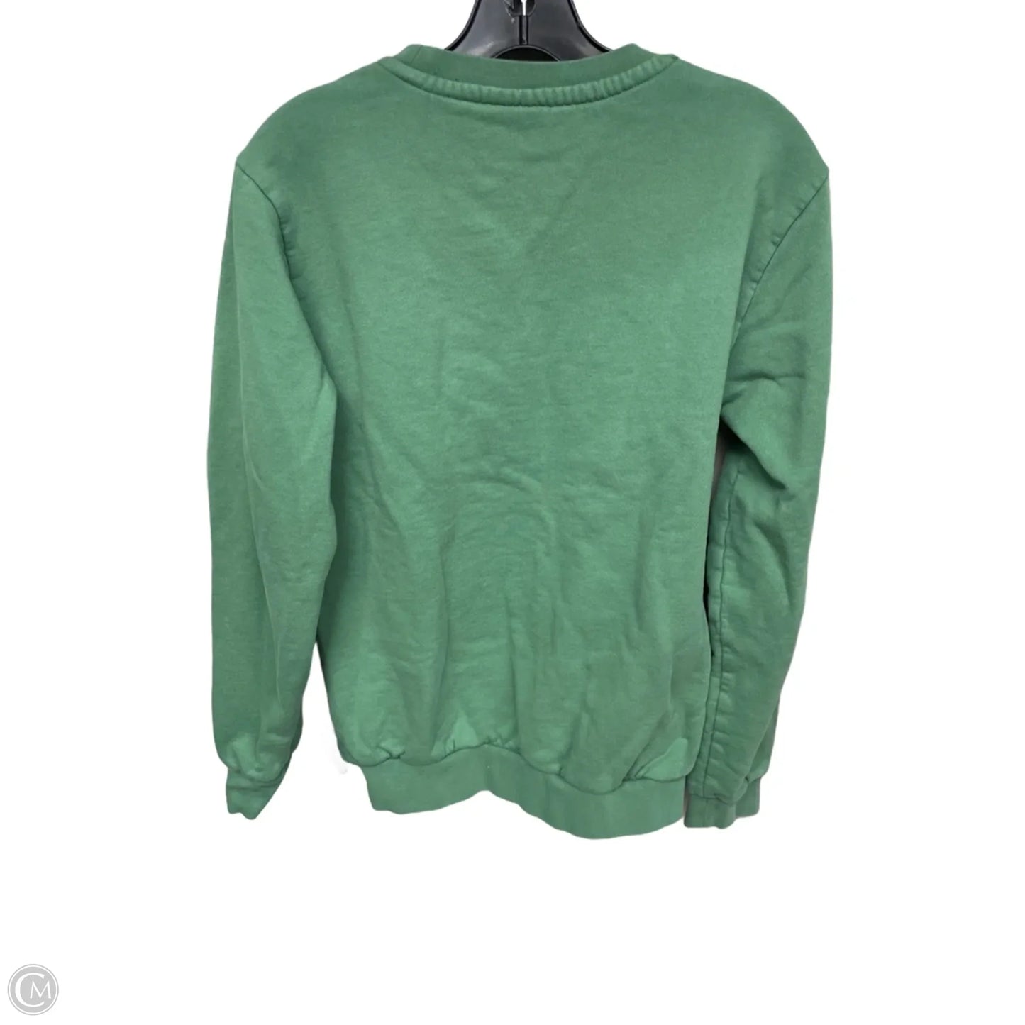 Sweatshirt Crewneck By Clothes Mentor In Green & White, Size: M