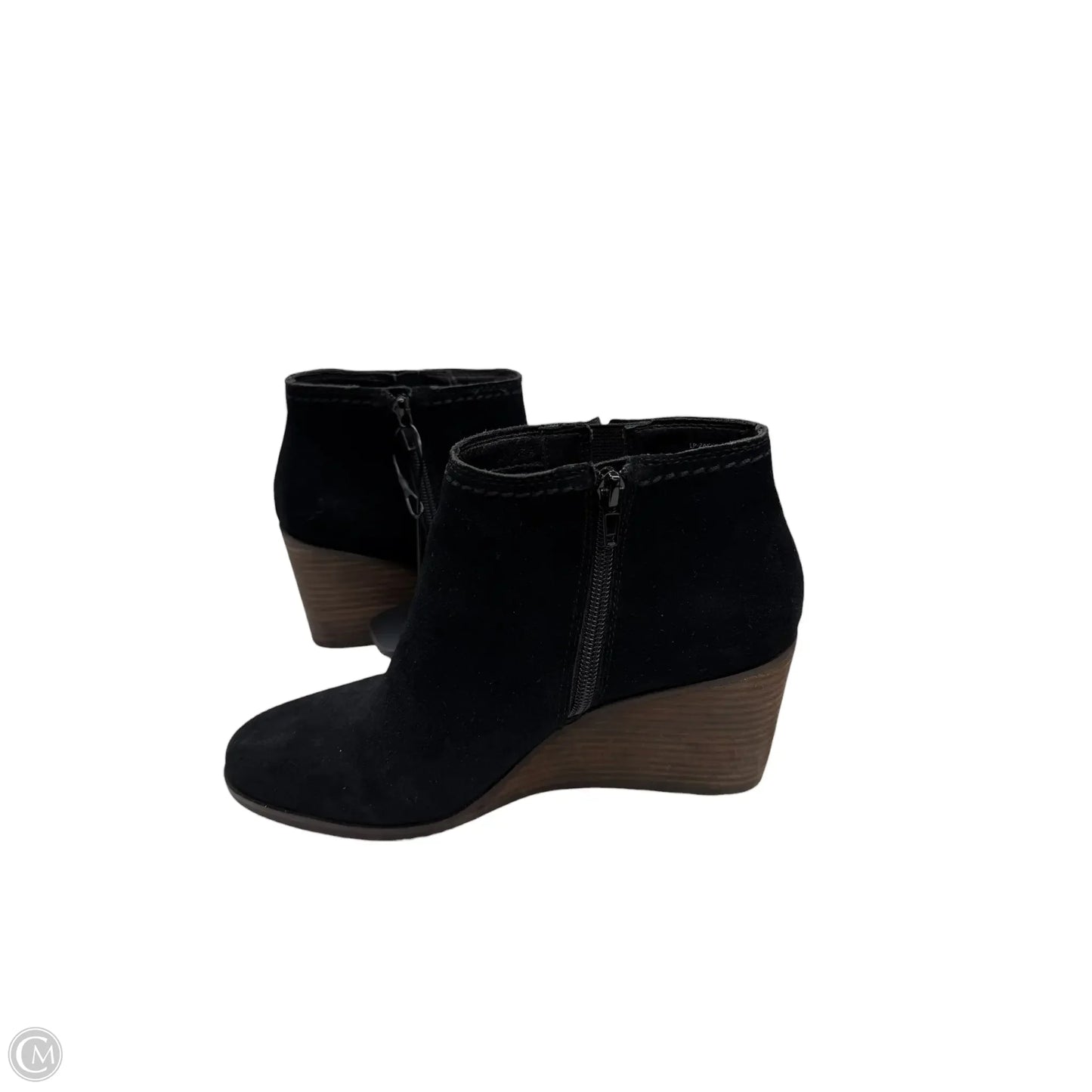 Boots Ankle Heels By Lucky Brand In Black & Brown, Size: 7.5