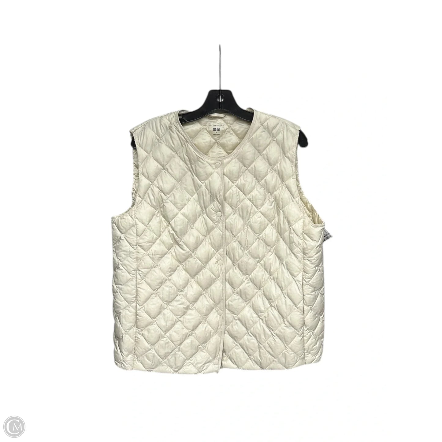 Vest Puffer & Quilted By Uniqlo In Cream, Size: Xl