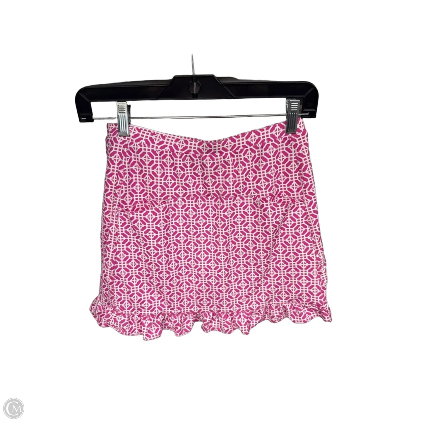 Skort By Clothes Mentor In Pink & White, Size: Xs