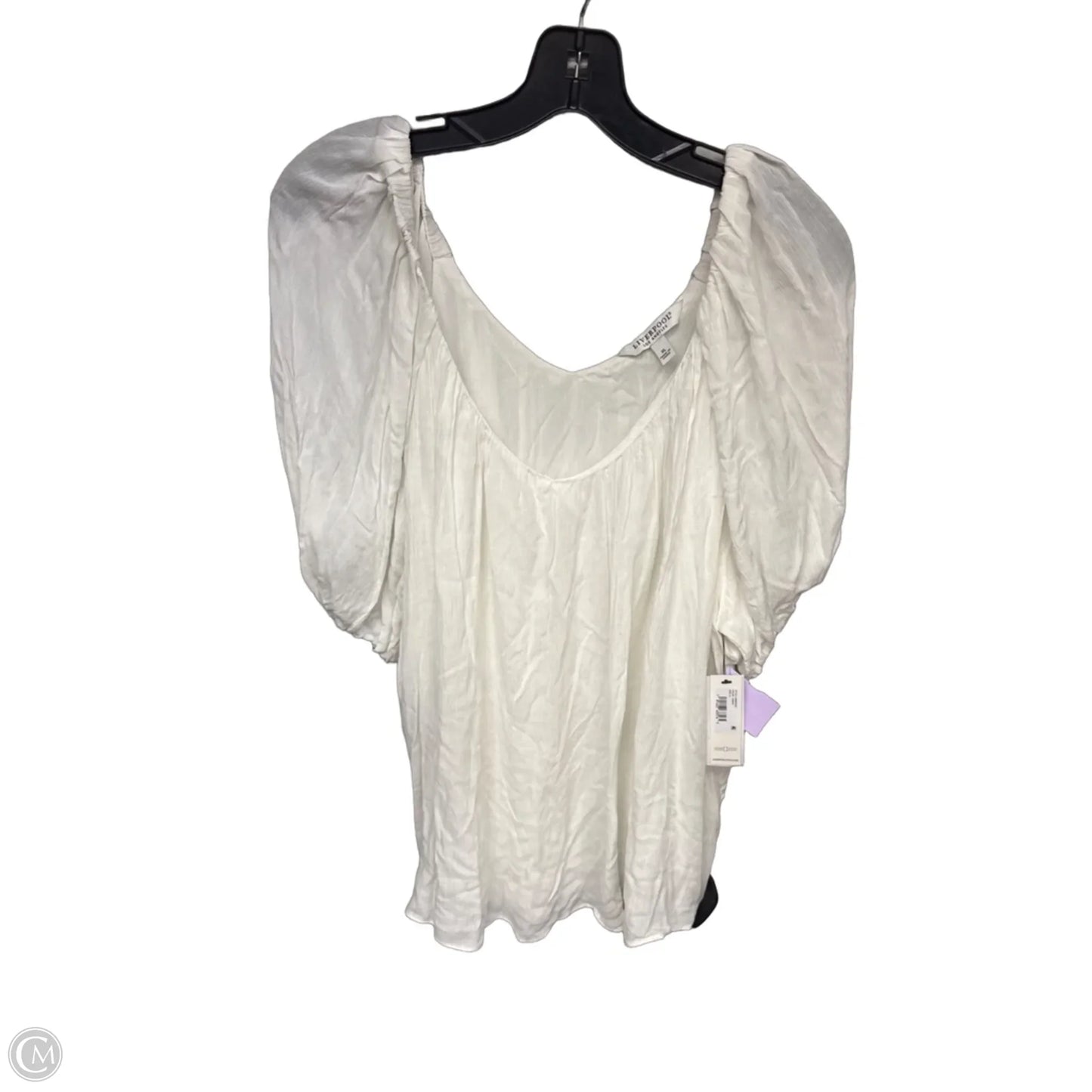 Top Short Sleeve By Liverpool In White, Size: Xl