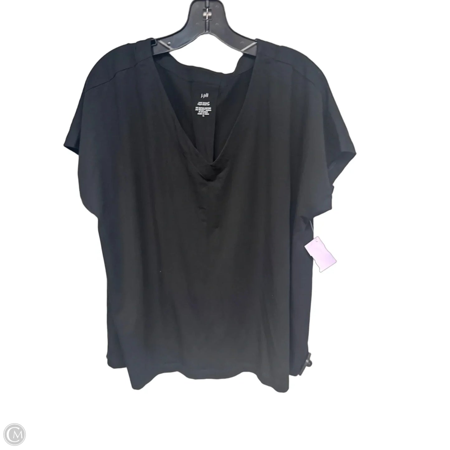 Top Short Sleeve Basic By J. Jill In Black, Size: Xl