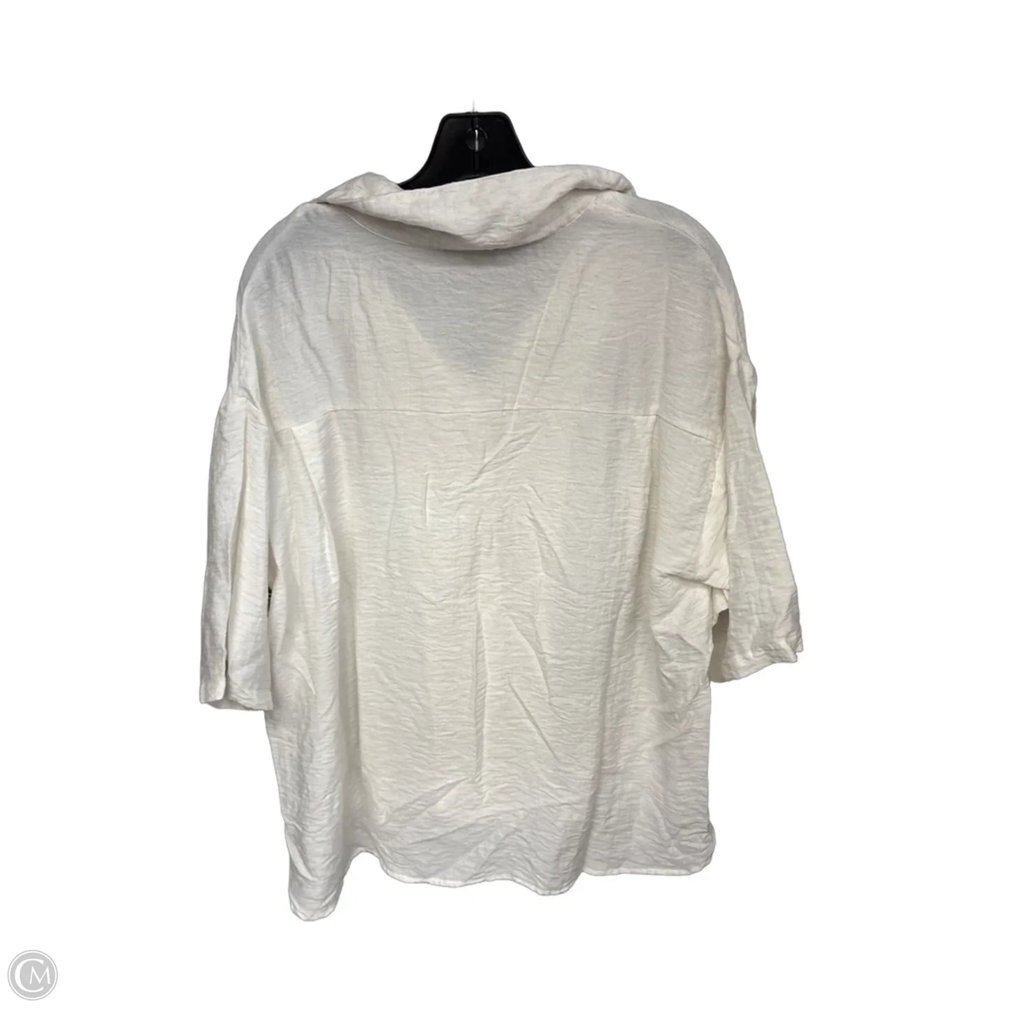 Top Short Sleeve By Cider In Cream, Size: L