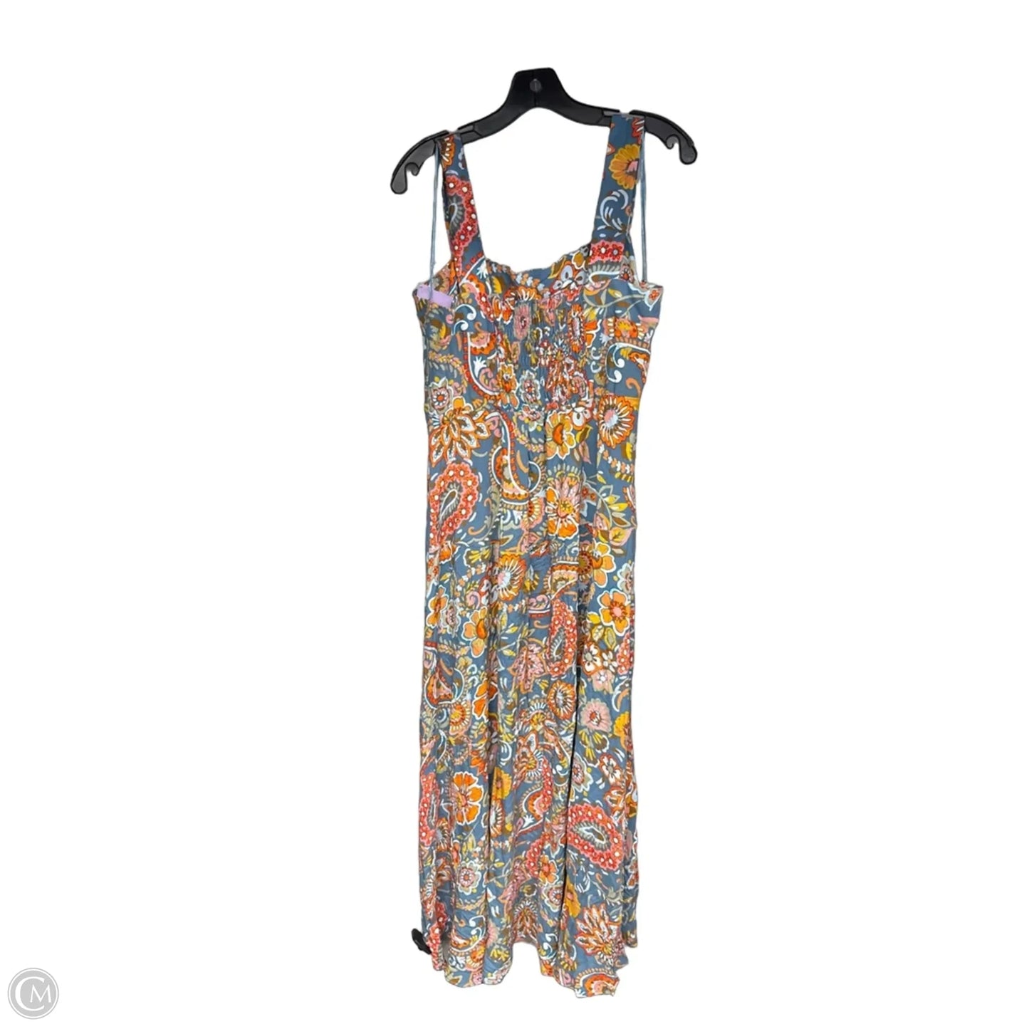 Dress Casual Maxi By Vince Camuto In Blue & Orange, Size: L