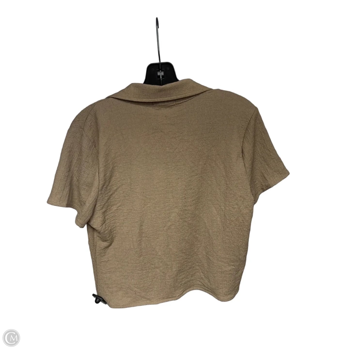 Top Short Sleeve By Better Together In Brown, Size: Xl