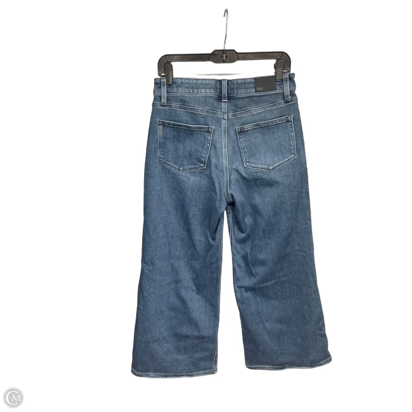 Jeans Wide Leg By Paige In Blue Denim, Size: 28