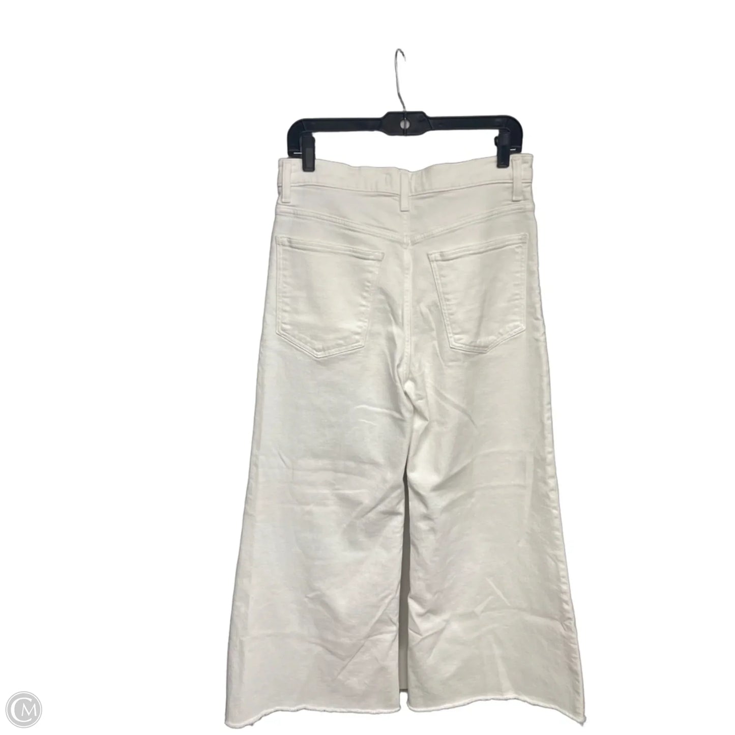 Jeans Wide Leg By Madewell In White Denim, Size: 30