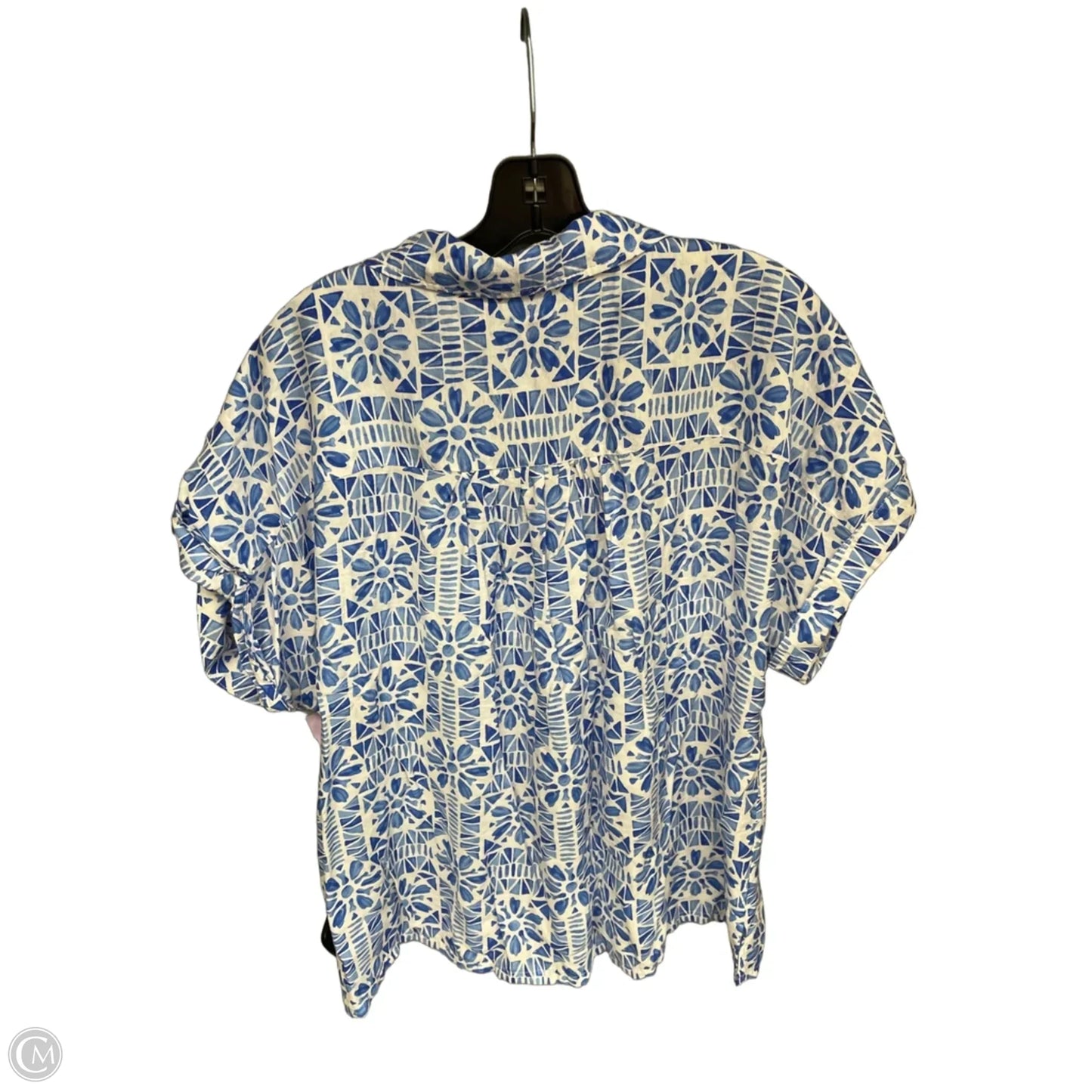 Top Short Sleeve By 89th And Madison In Blue & White, Size: Xl