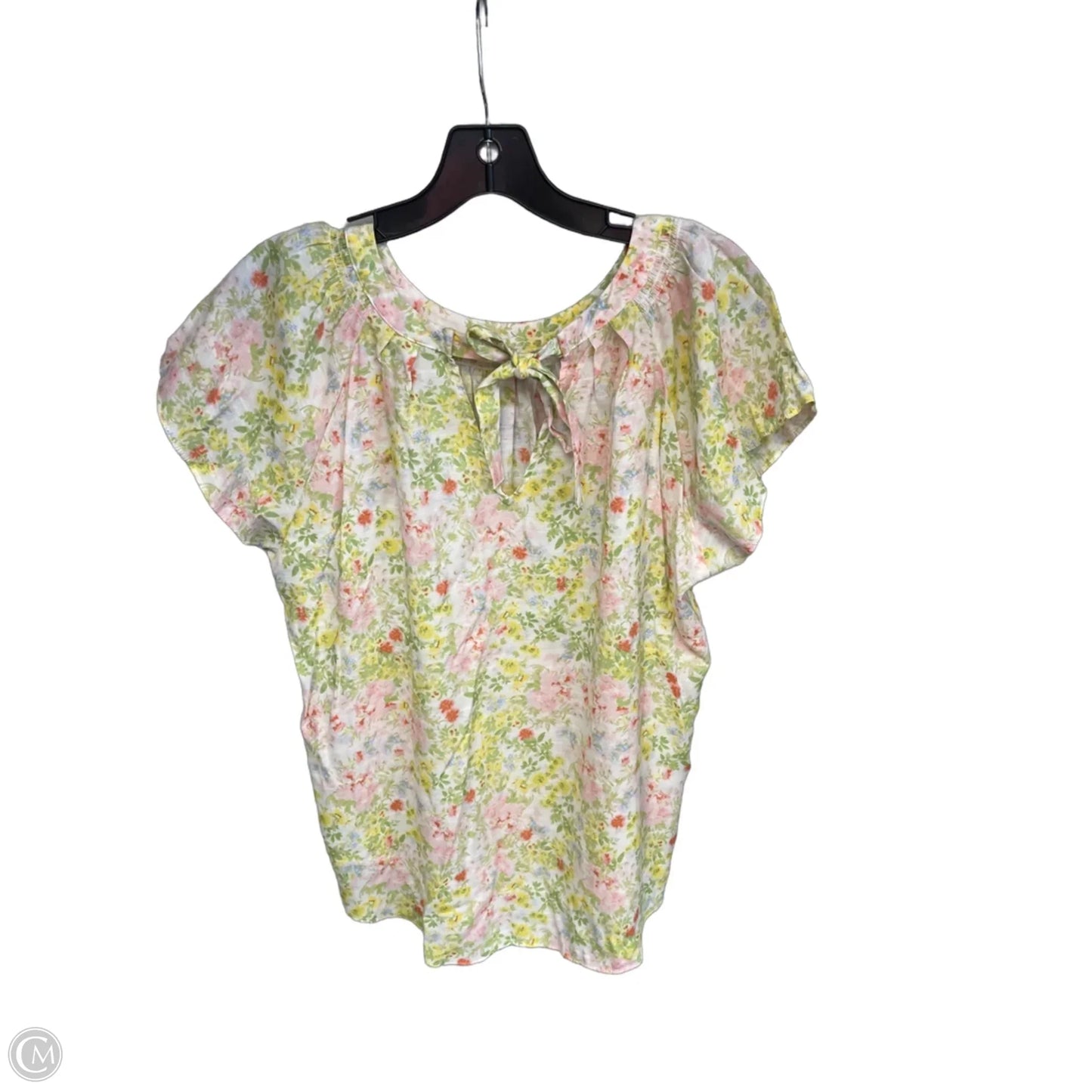 Top Short Sleeve By Lc Lauren Conrad In Yellow, Size: Xl