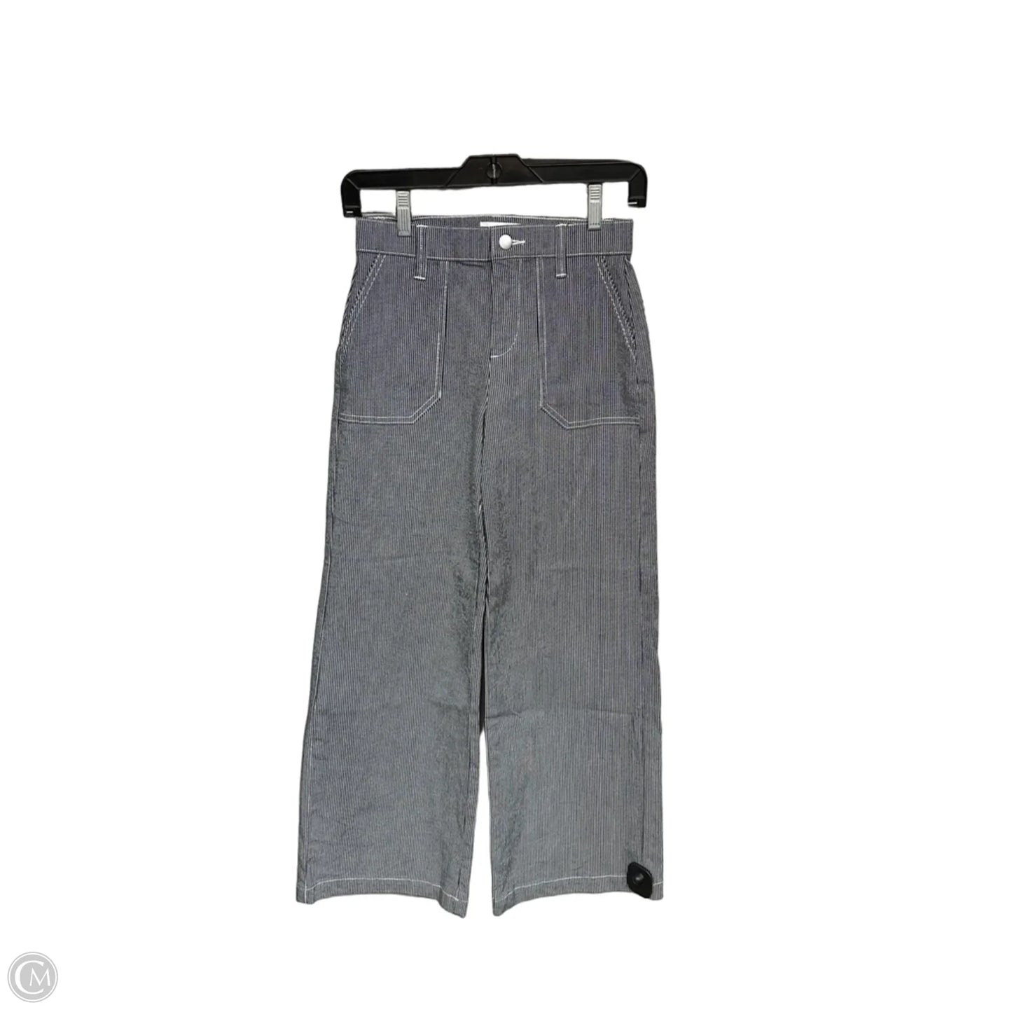 Jeans Wide Leg By Evereve In Blue & White, Size: 24