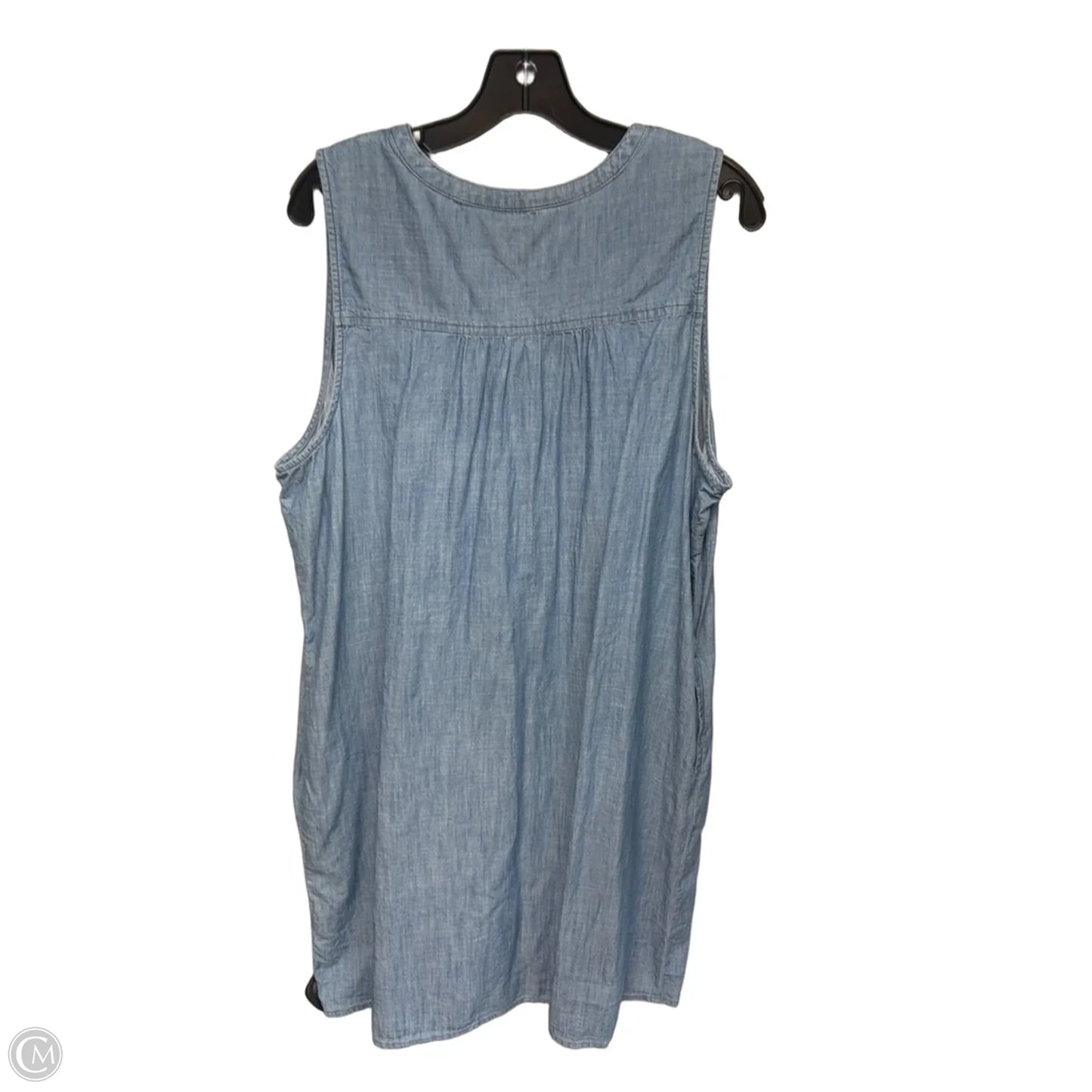 Dress Casual Midi By Sonoma In Blue, Size: Xxl