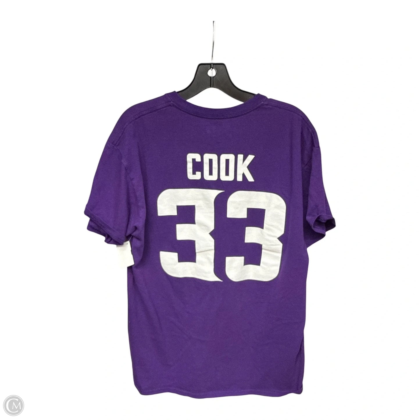 Athletic Top Short Sleeve By Nfl In Purple, Size: L