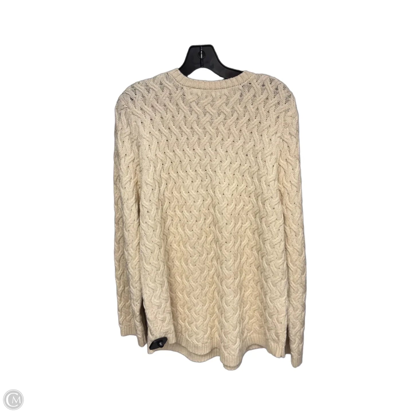 Sweater By Jeanne Pierre In Cream, Size: Xxl