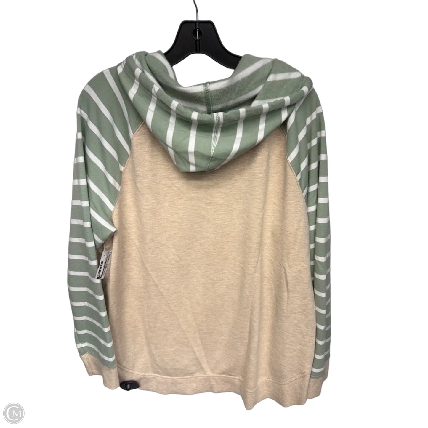 Sweatshirt Hoodie By Maurices In Green & Tan, Size: Xl