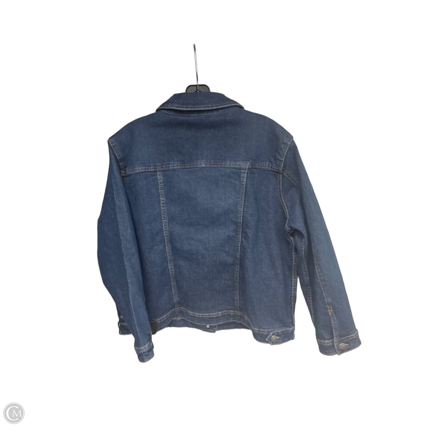 Jacket Denim By Tahari In Blue Denim, Size: Xl