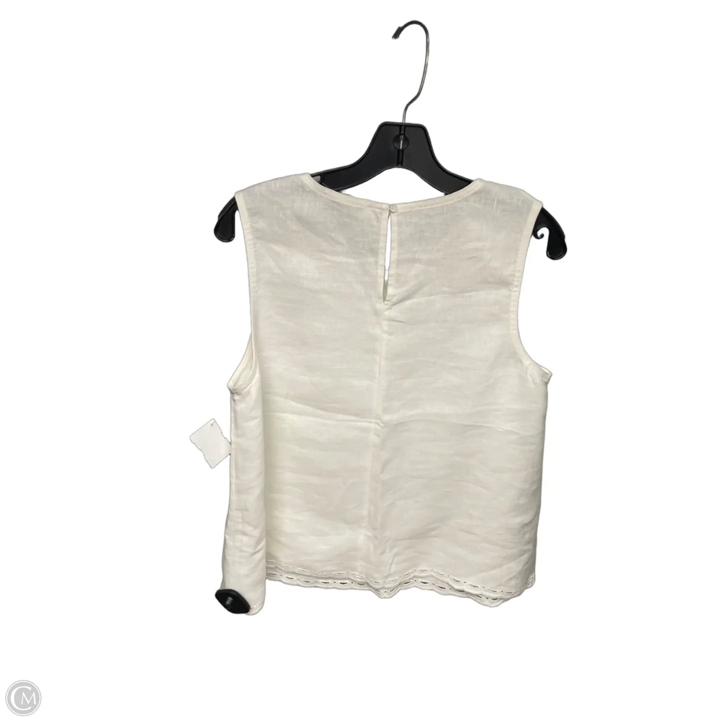 Top Sleeveless By Madewell In White, Size: L