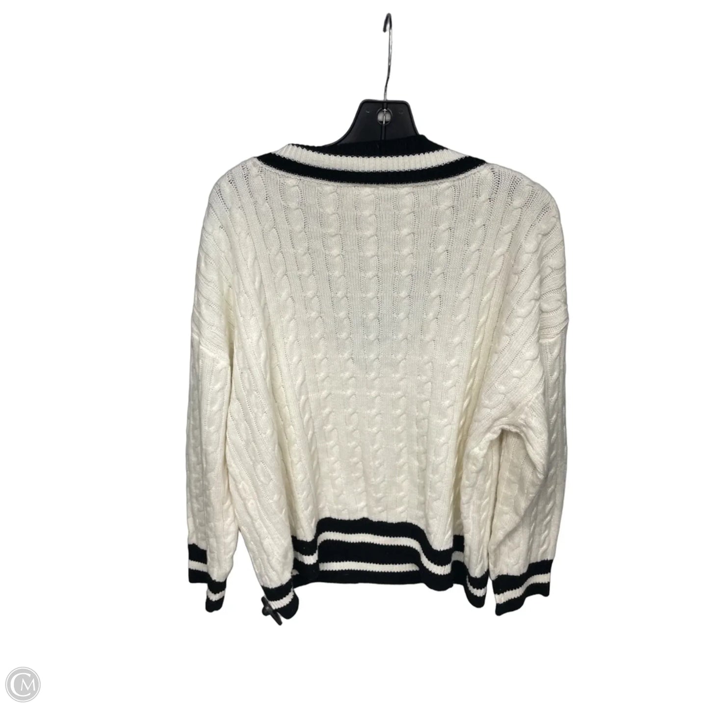 Sweater By Flawless In Black & White, Size: L