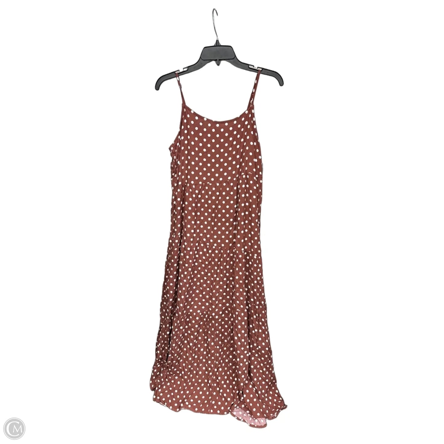 Dress Casual Midi By Anrabess In Polkadot Pattern, Size: L