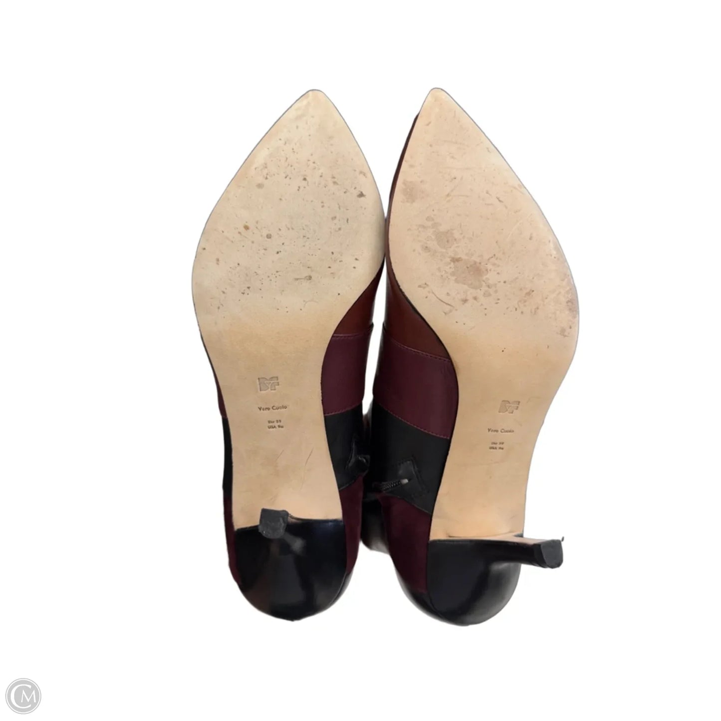 Boots Designer By Diane Von Furstenberg In Brown & Red, Size: 9