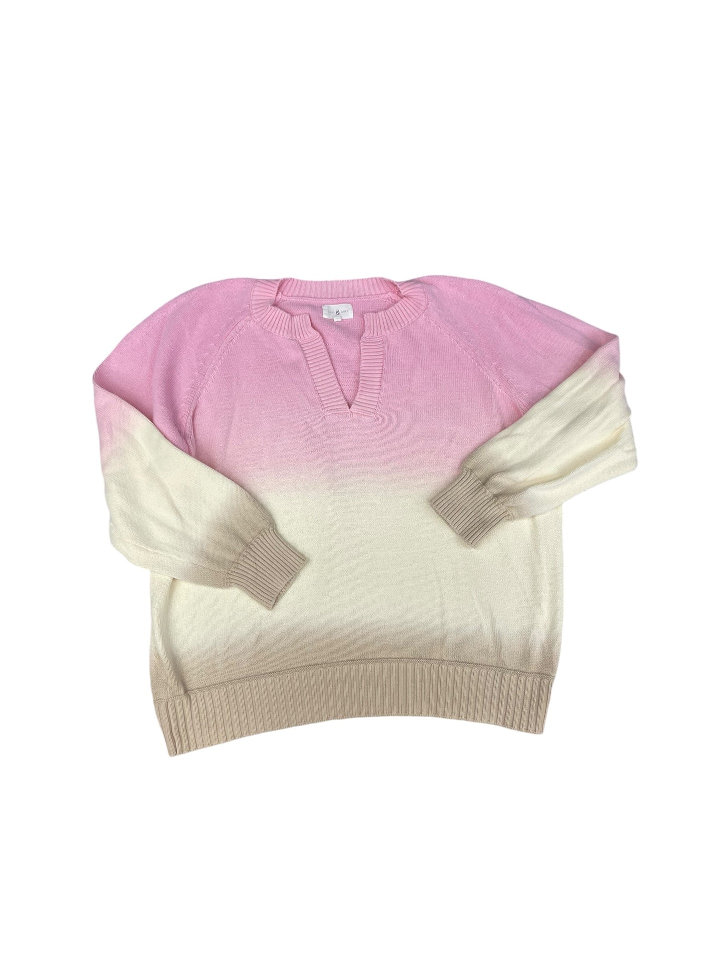 Sweater By Lou And Grey In Pink & White, Size: Xl