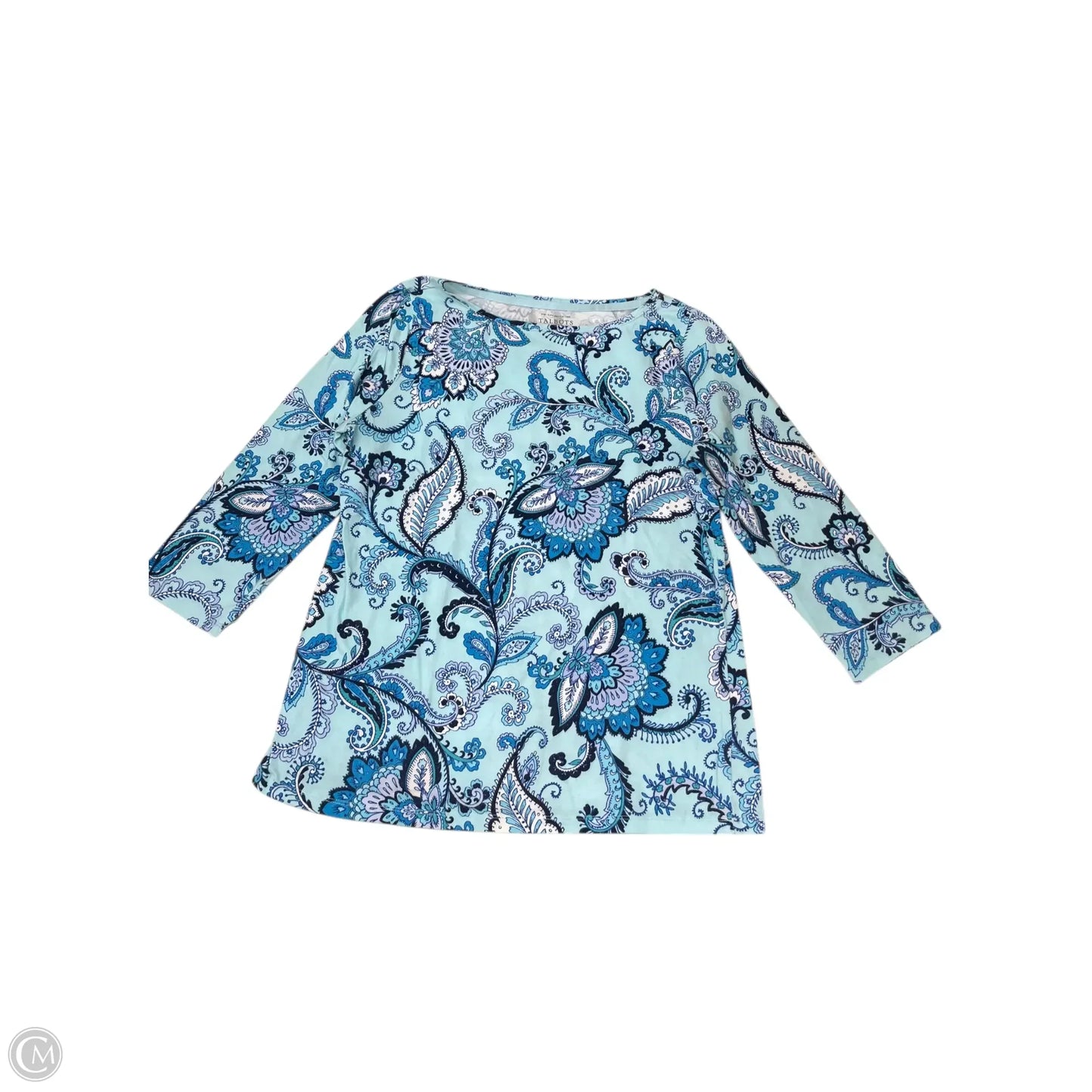 Top 3/4 Sleeve By Talbots In Blue, Size: Lp