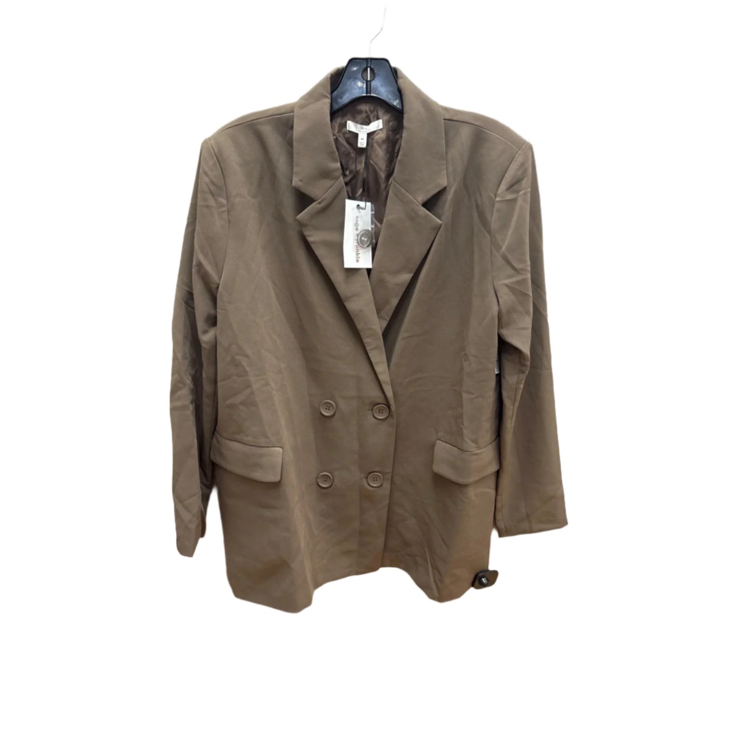 Blazer By Clothes Mentor In Brown, Size: M