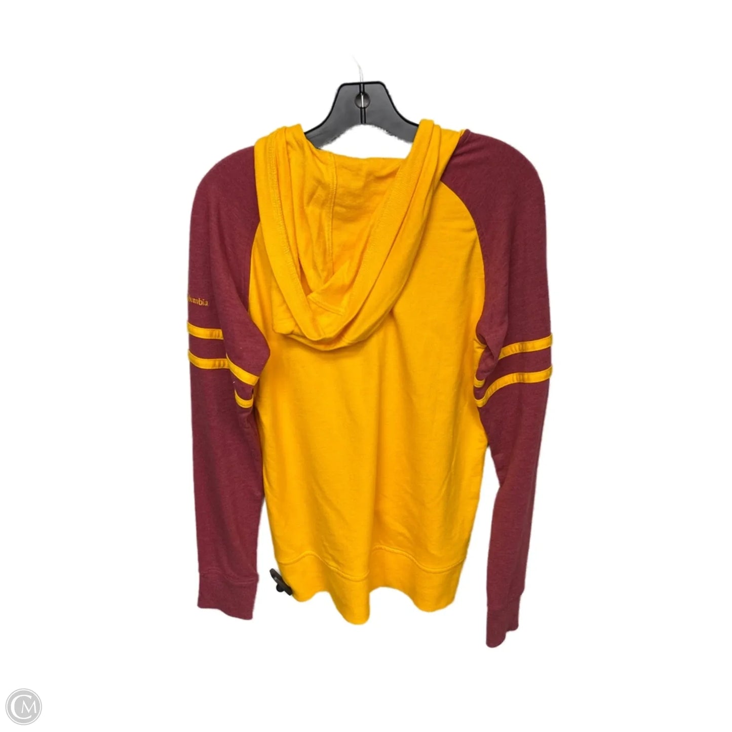 Athletic Sweatshirt Hoodie By Columbia In Gold, Size: L