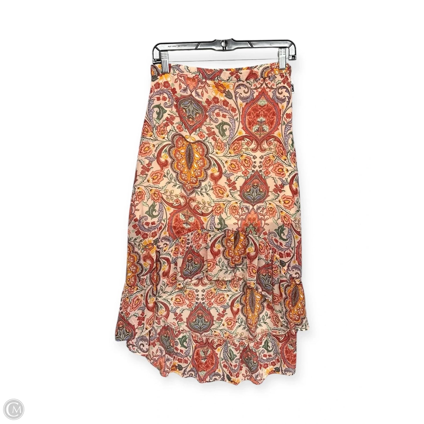 Skirt Midi By Chenault In Orange, Size: S