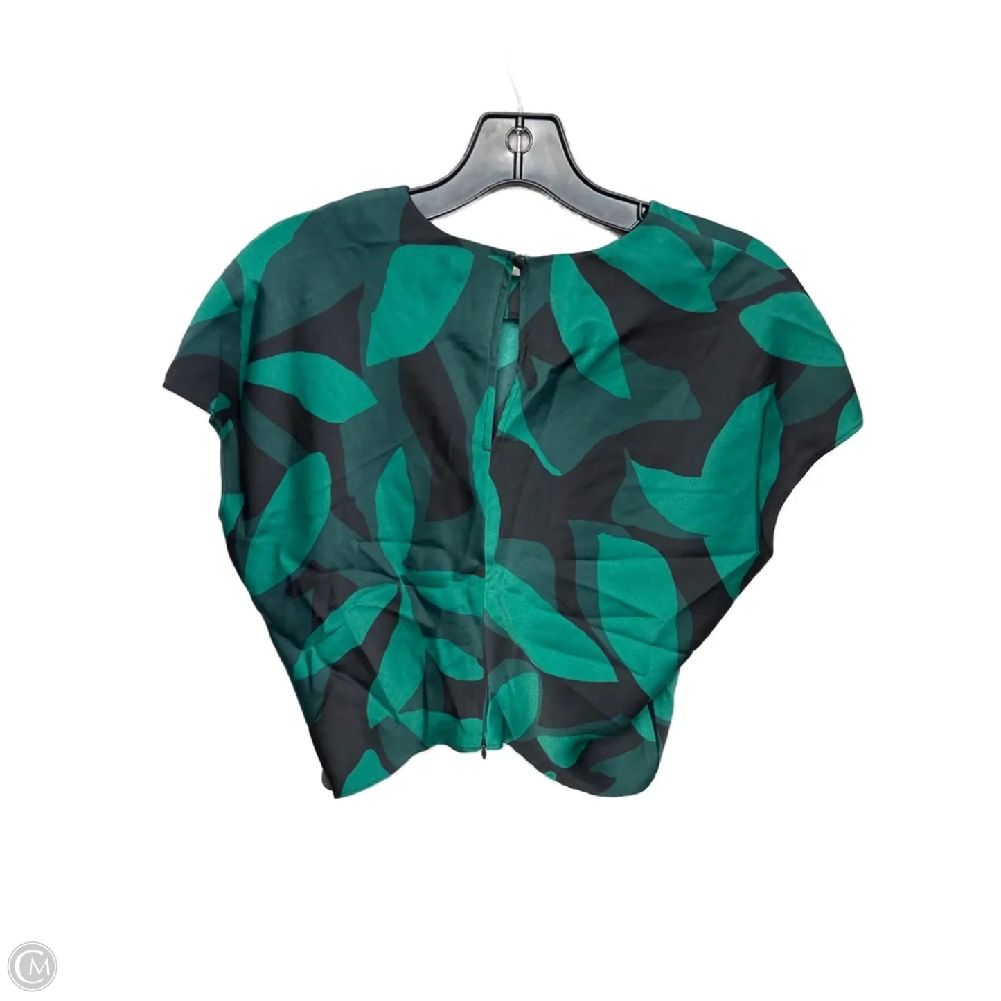 Top Short Sleeve By Banana Republic In Black & Green, Size: Xs