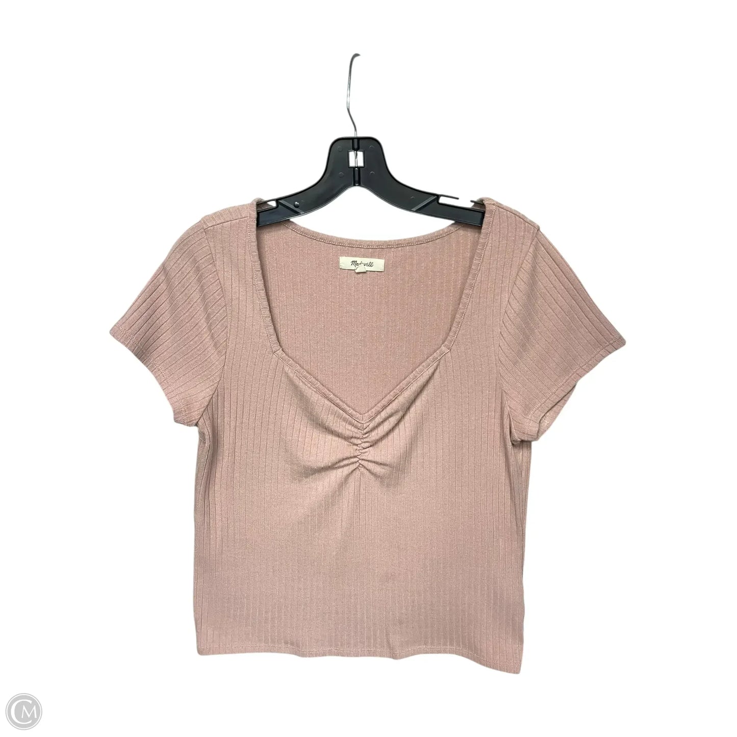 Top Short Sleeve By Madewell In Cream, Size: L