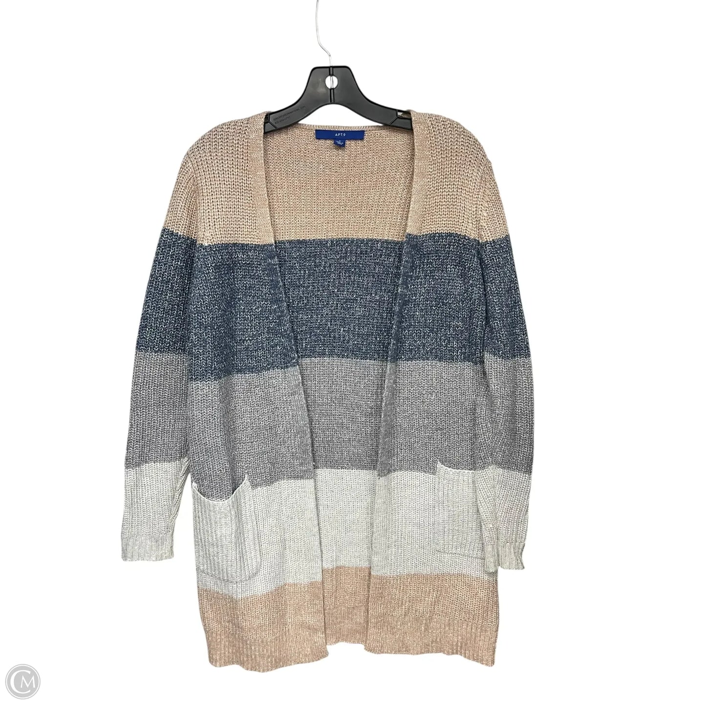 Cardigan By Apt 9 In Pink & White, Size: S