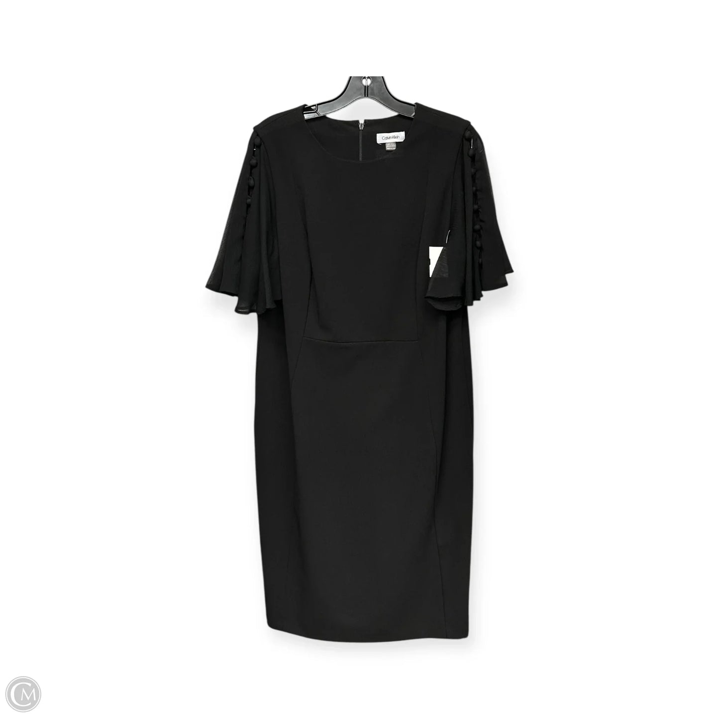 Dress Party Midi By Calvin Klein In Black, Size: 14