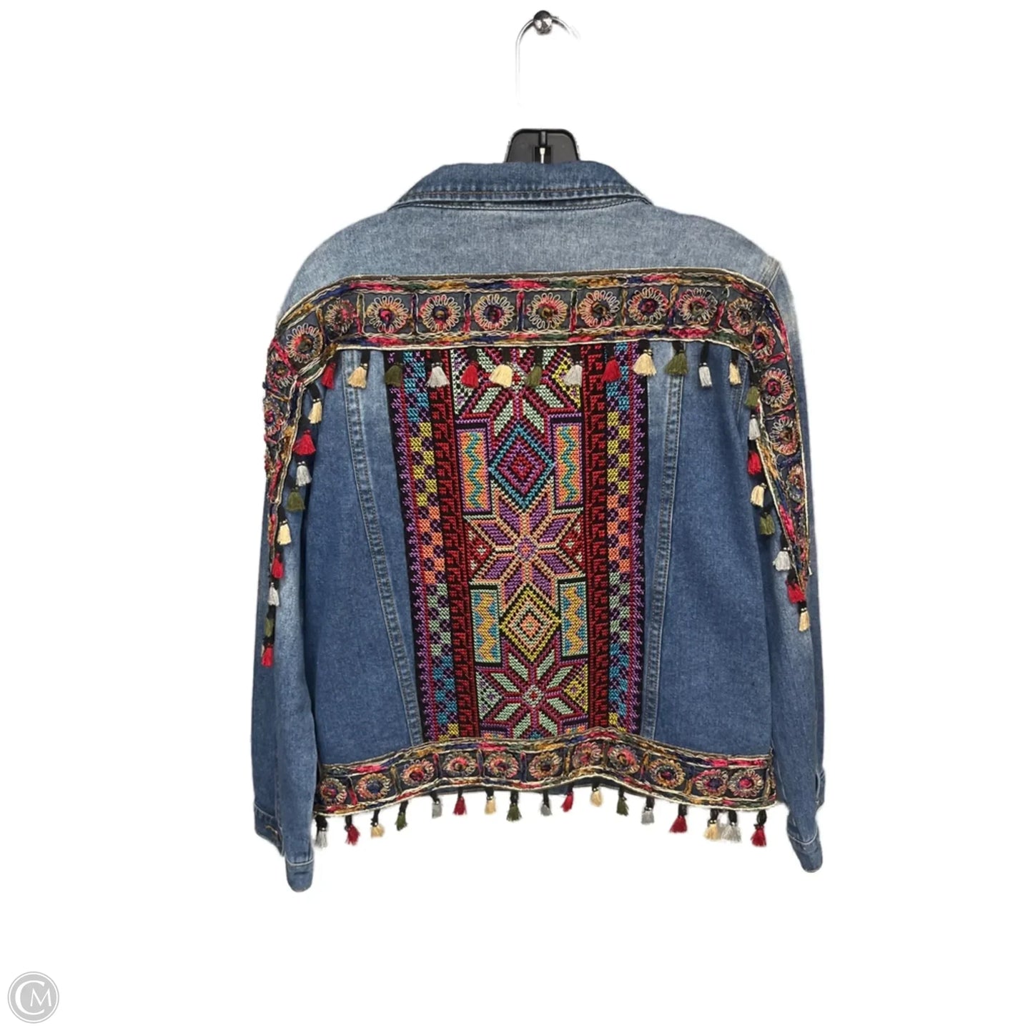 Jacket Denim By Clothes Mentor In Blue, Size: L