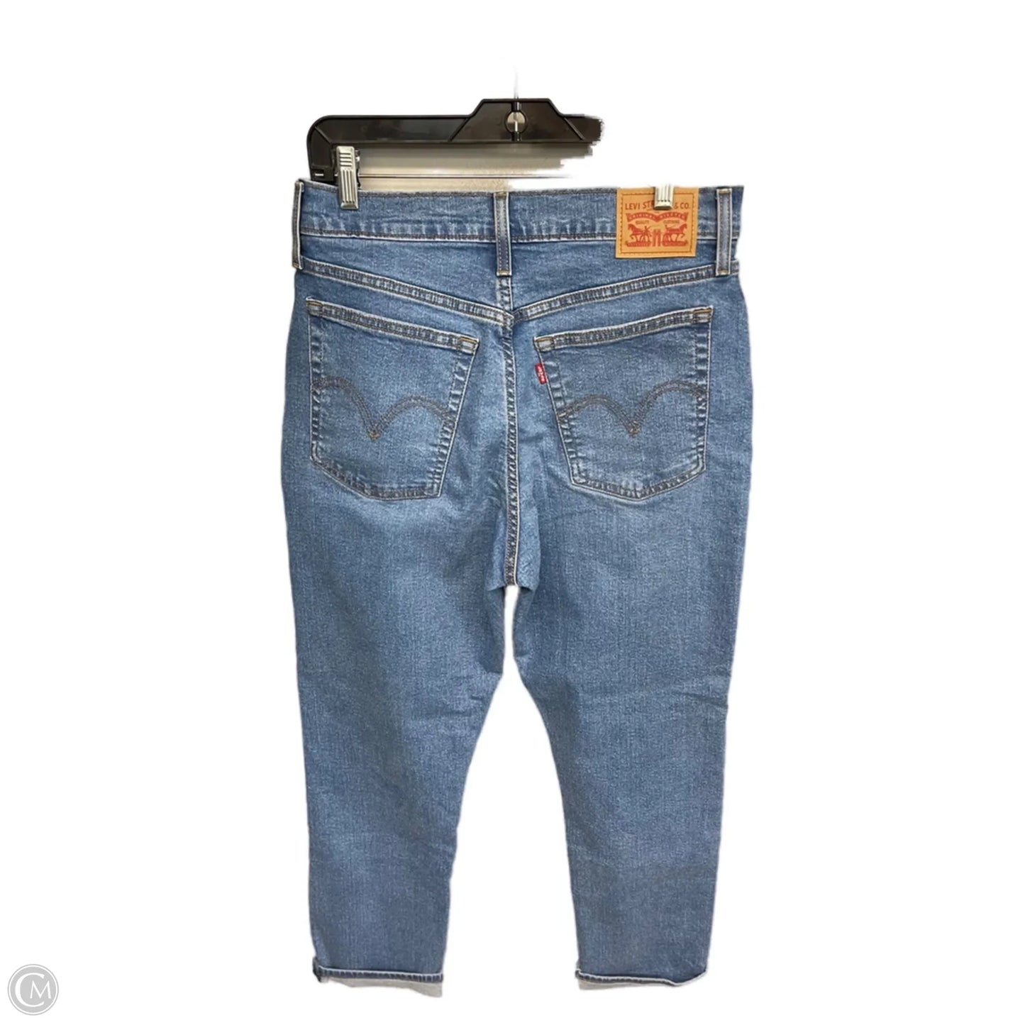 Jeans Straight By Levis In Blue Denim, Size: 12