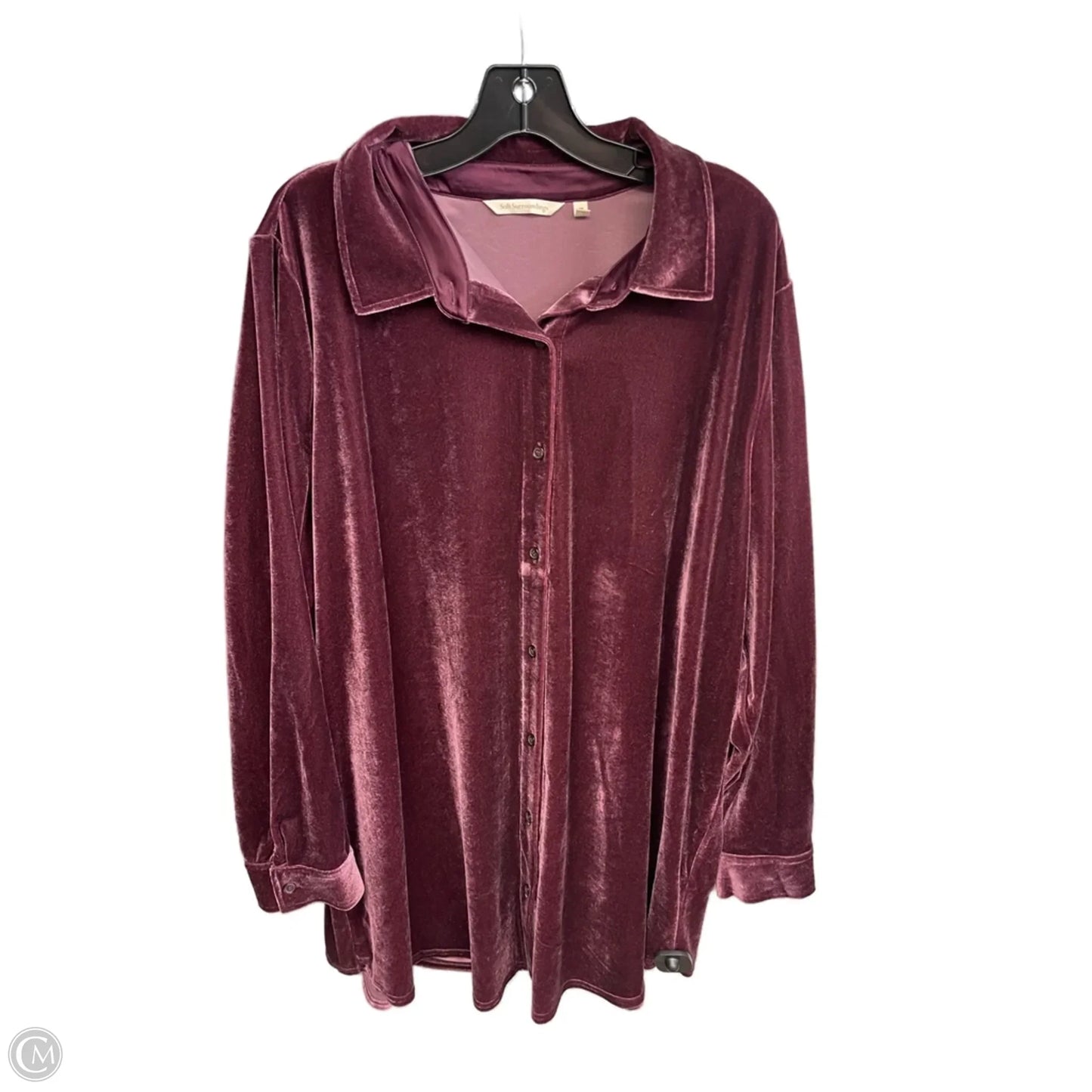 Top Long Sleeve By Soft Surroundings In Purple, Size: 3x