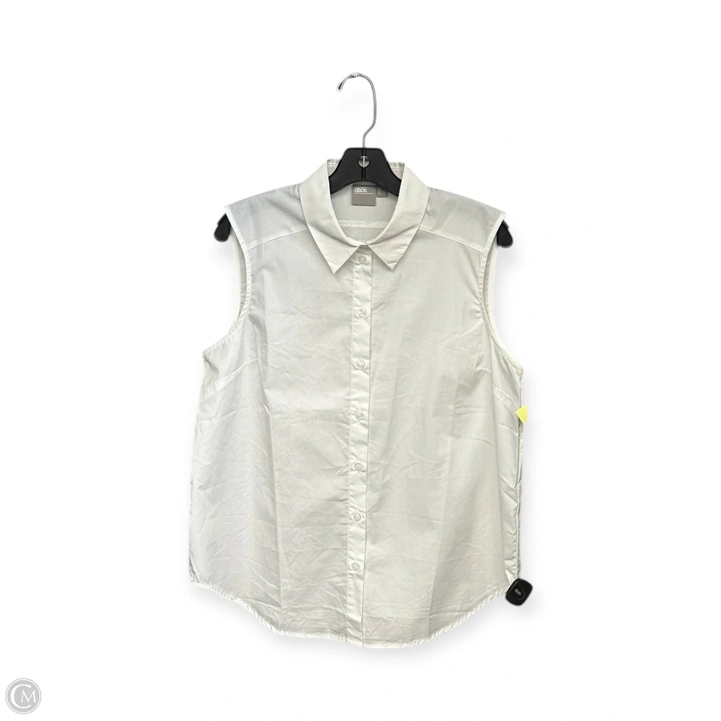 Top Sleeveless By Asos In White, Size: L