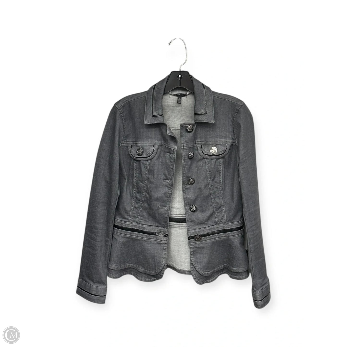 Jacket Denim By White House Black Market In Grey Denim, Size: 2