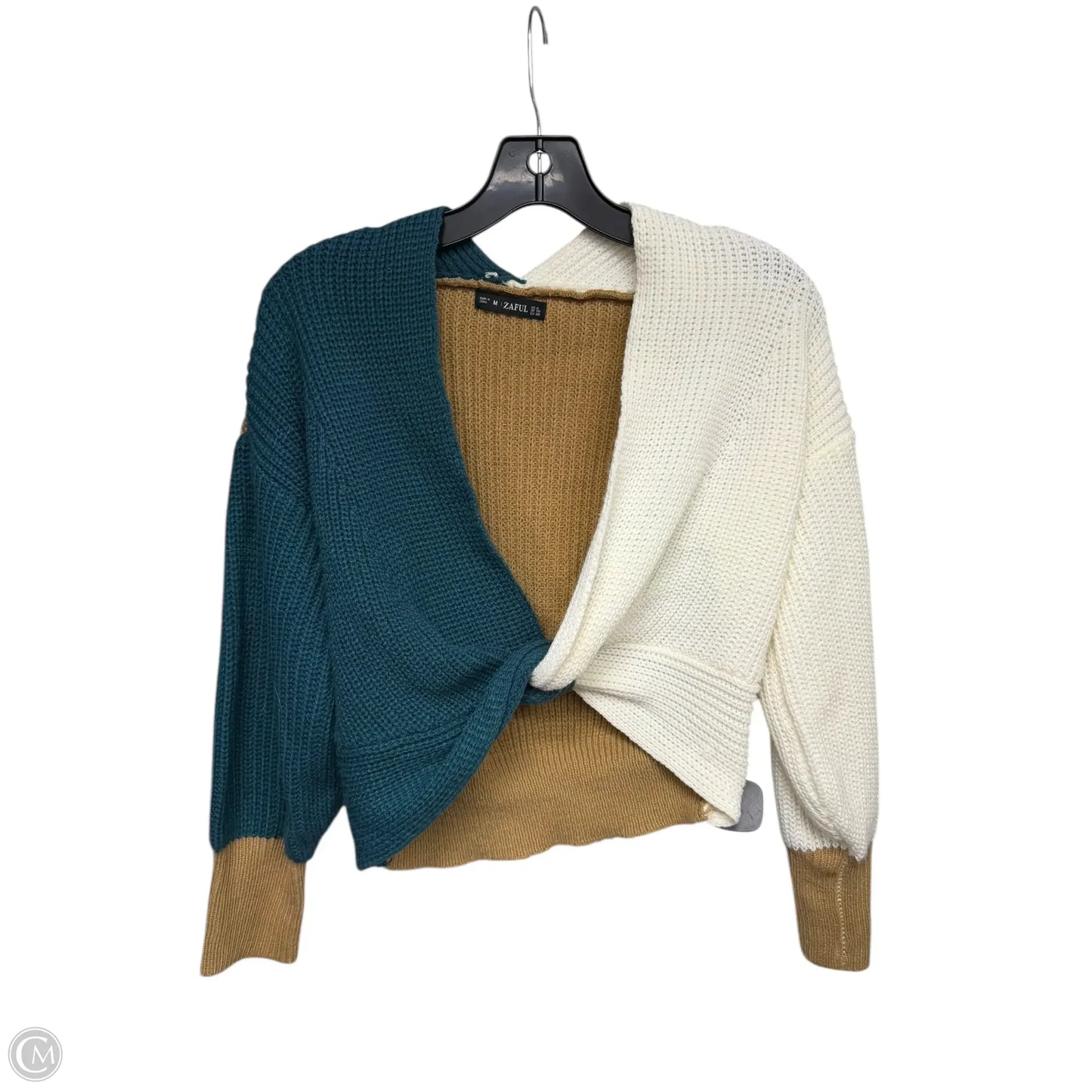 Sweater By Zaful In Green & White, Size: 6