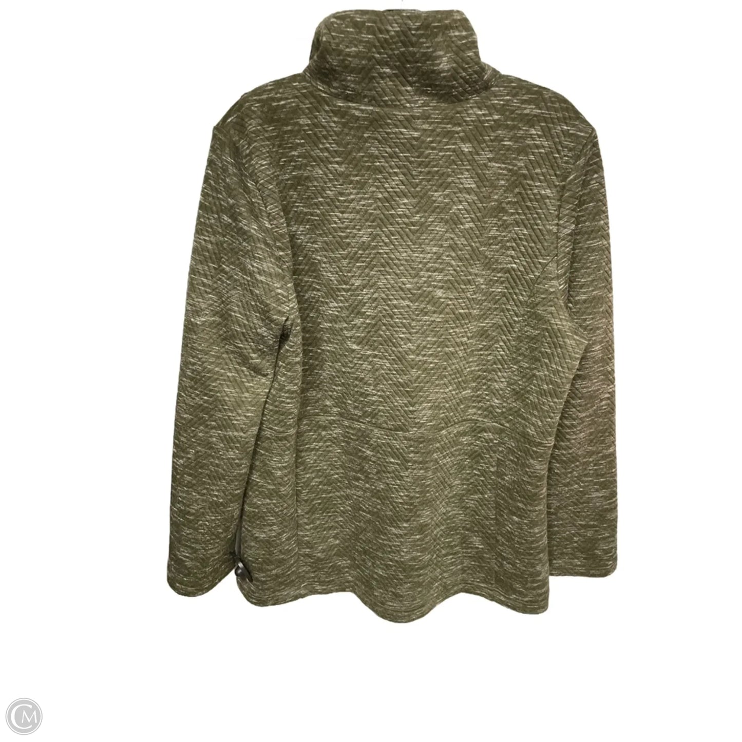 Sweatshirt Hoodie By Talbots In Green, Size: L