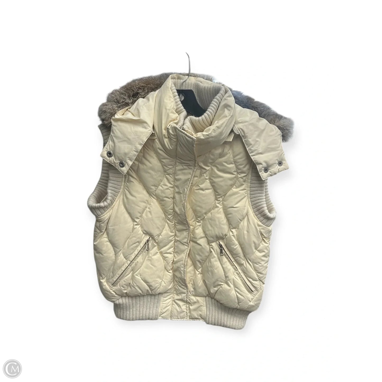 Vest Puffer & Quilted By Aqua In Cream, Size: M