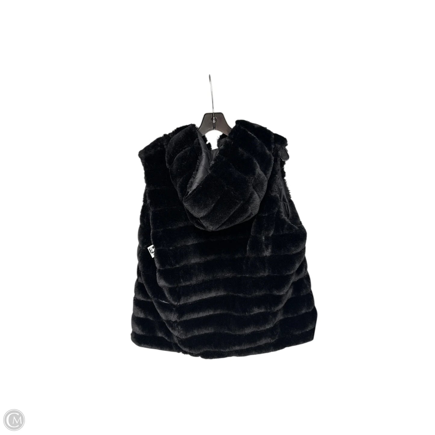 Vest Faux Fur & Sherpa By Clothes Mentor In Black, Size: L