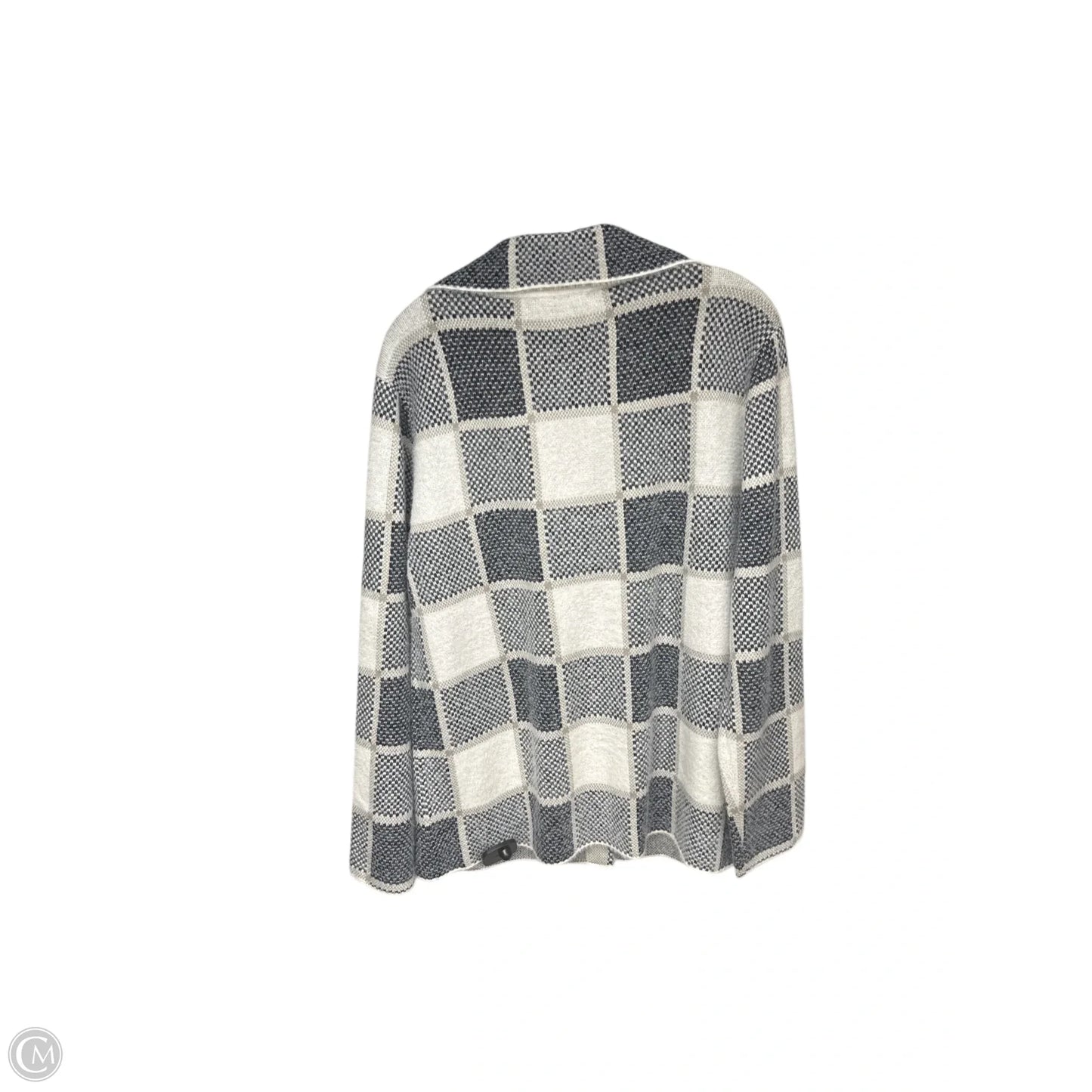 Jacket Shirt By Staccato In Blue & White, Size: L