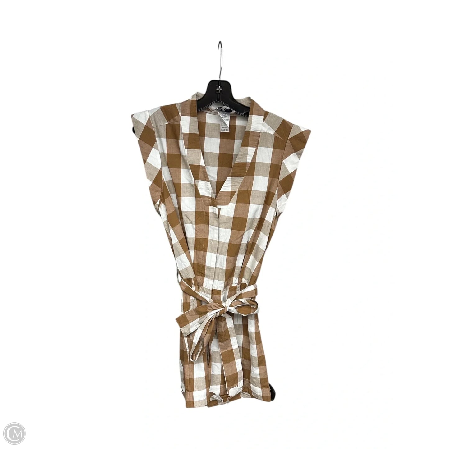 Romper By Clothes Mentor In Orange & White, Size: S