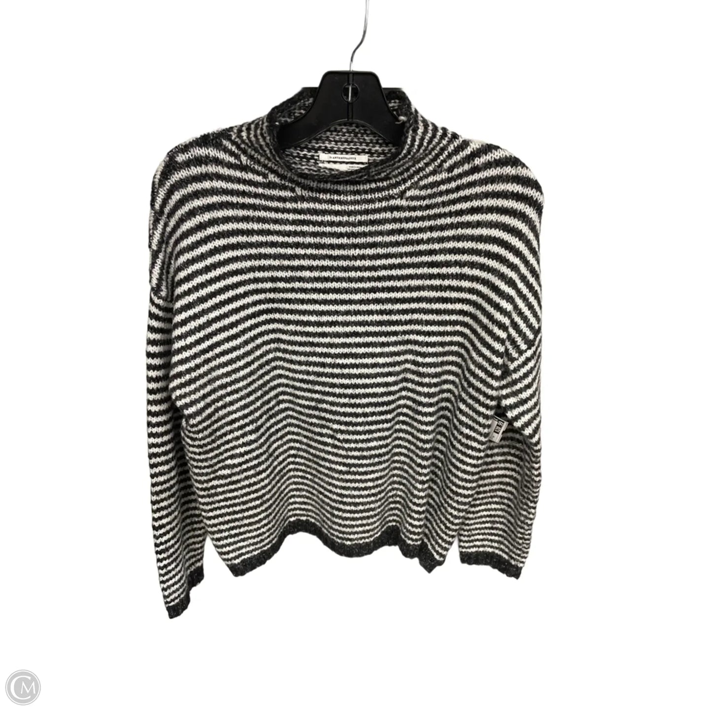 Sweater By Anthropologie In Grey & White, Size: Xs