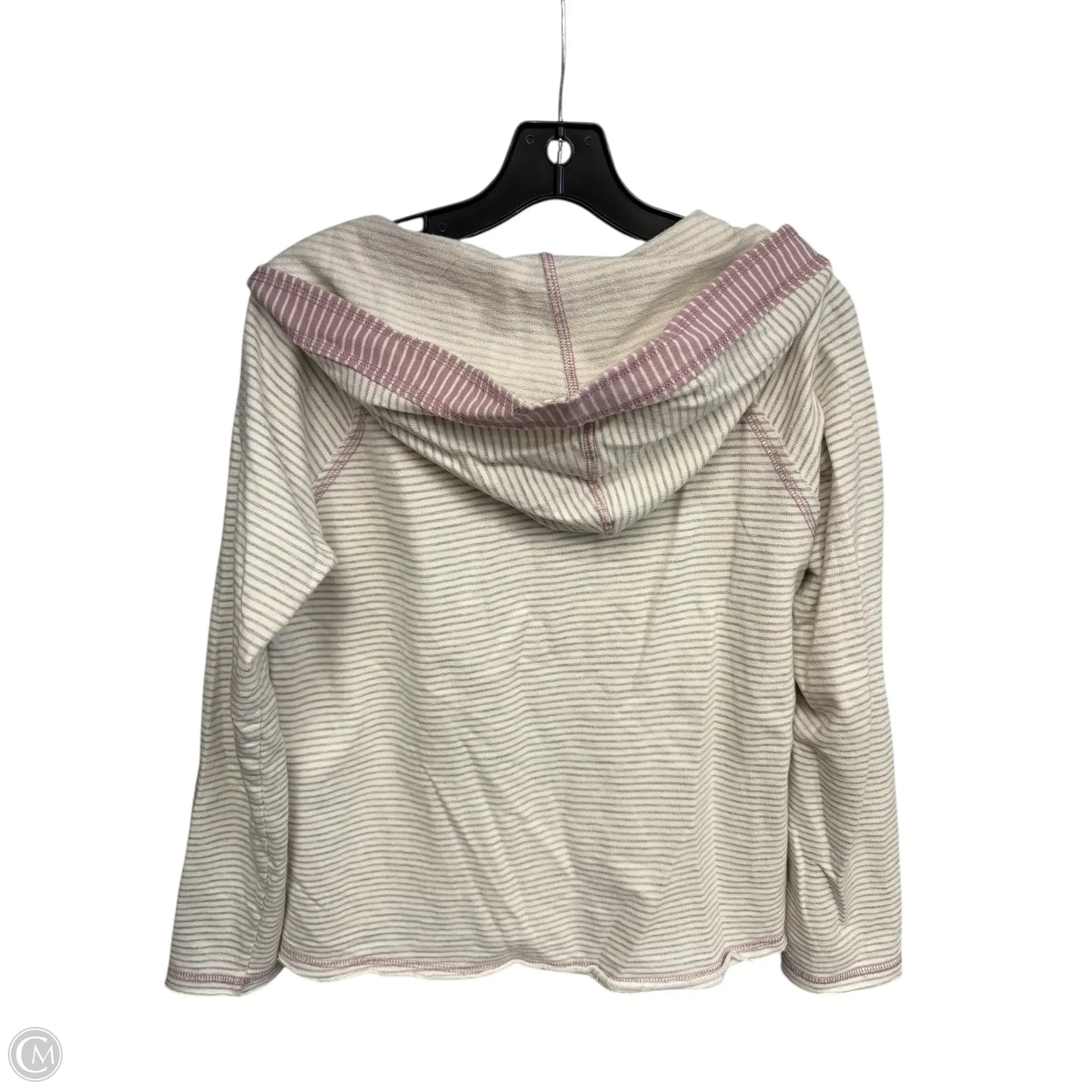 Sweatshirt Hoodie By Hem & Thread In Grey & Pink, Size: M