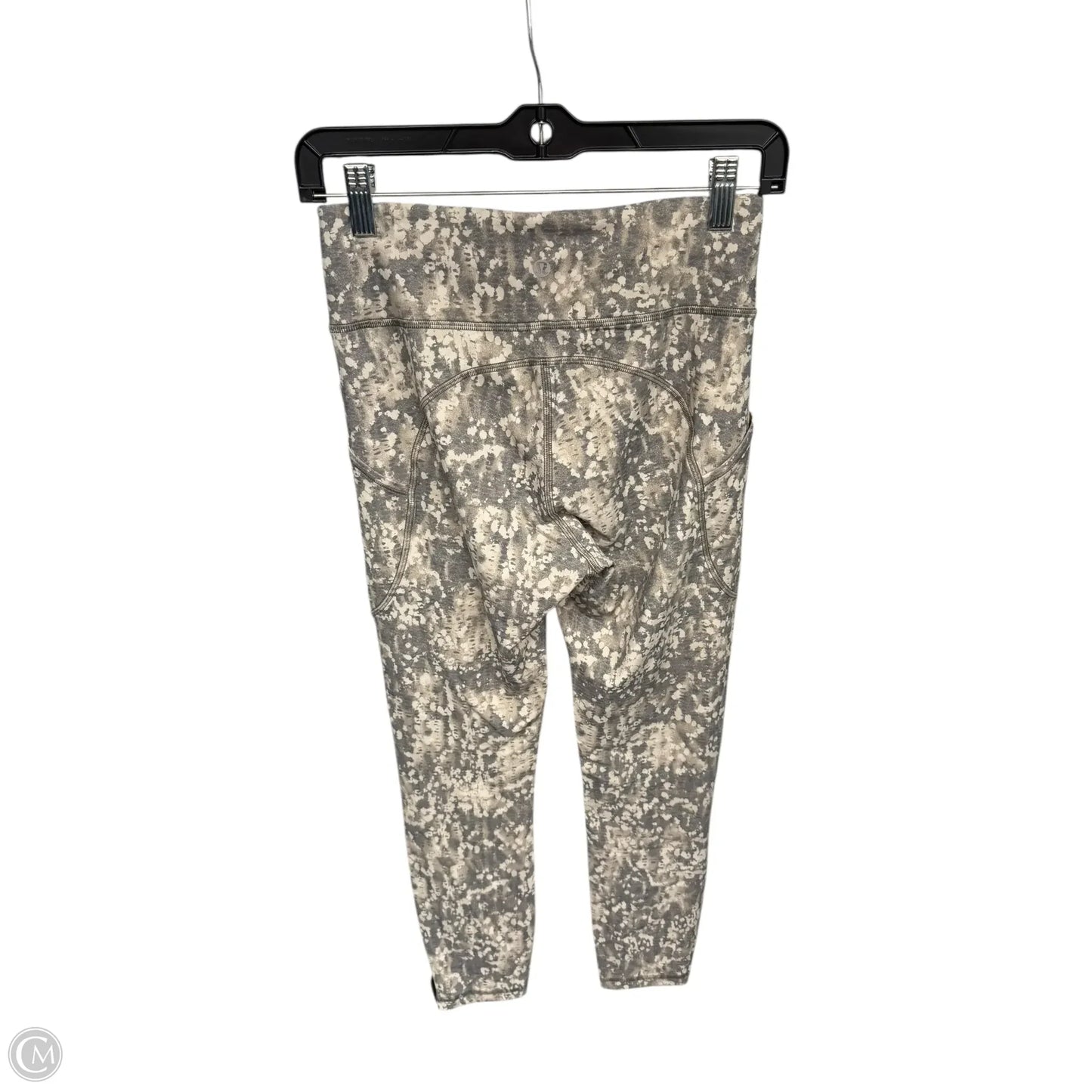 Athletic Leggings By Lululemon In Grey & Tan, Size: 6