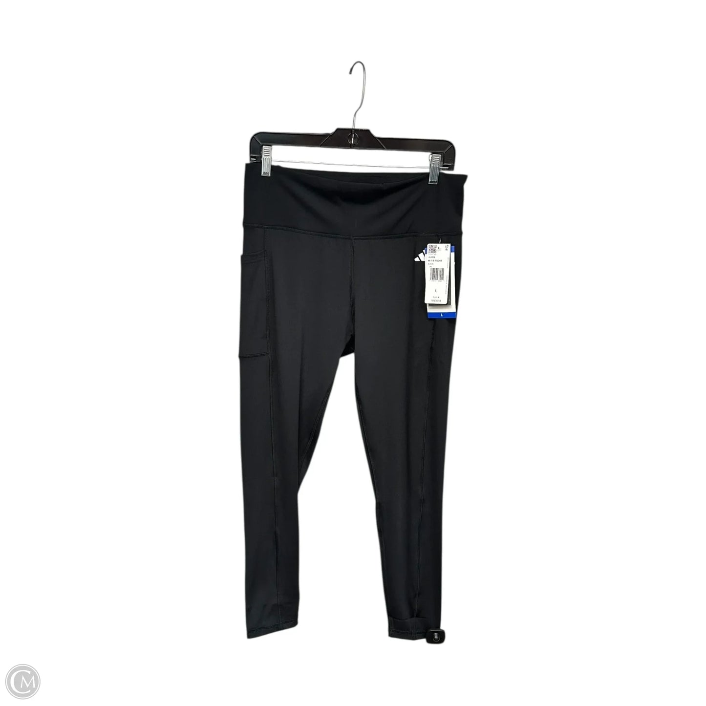 Athletic Leggings By Adidas In Black, Size: L