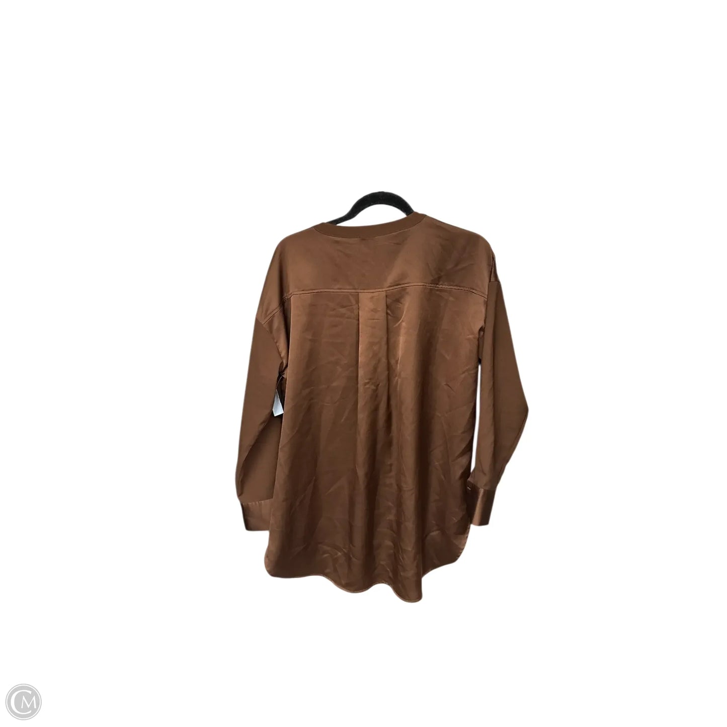 Top Long Sleeve By Lysse In Brown, Size: L