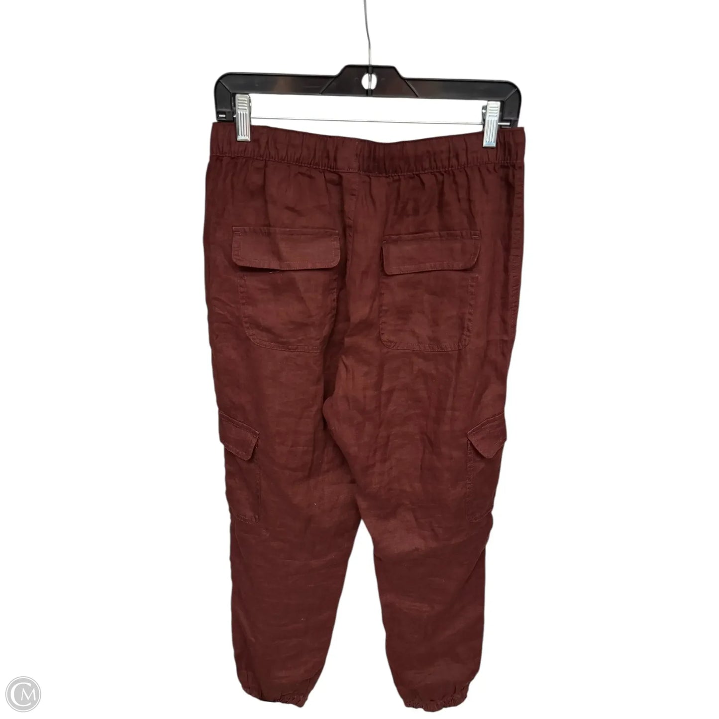 Pants Linen By Nicole By Nicole Miller In Maroon, Size: M