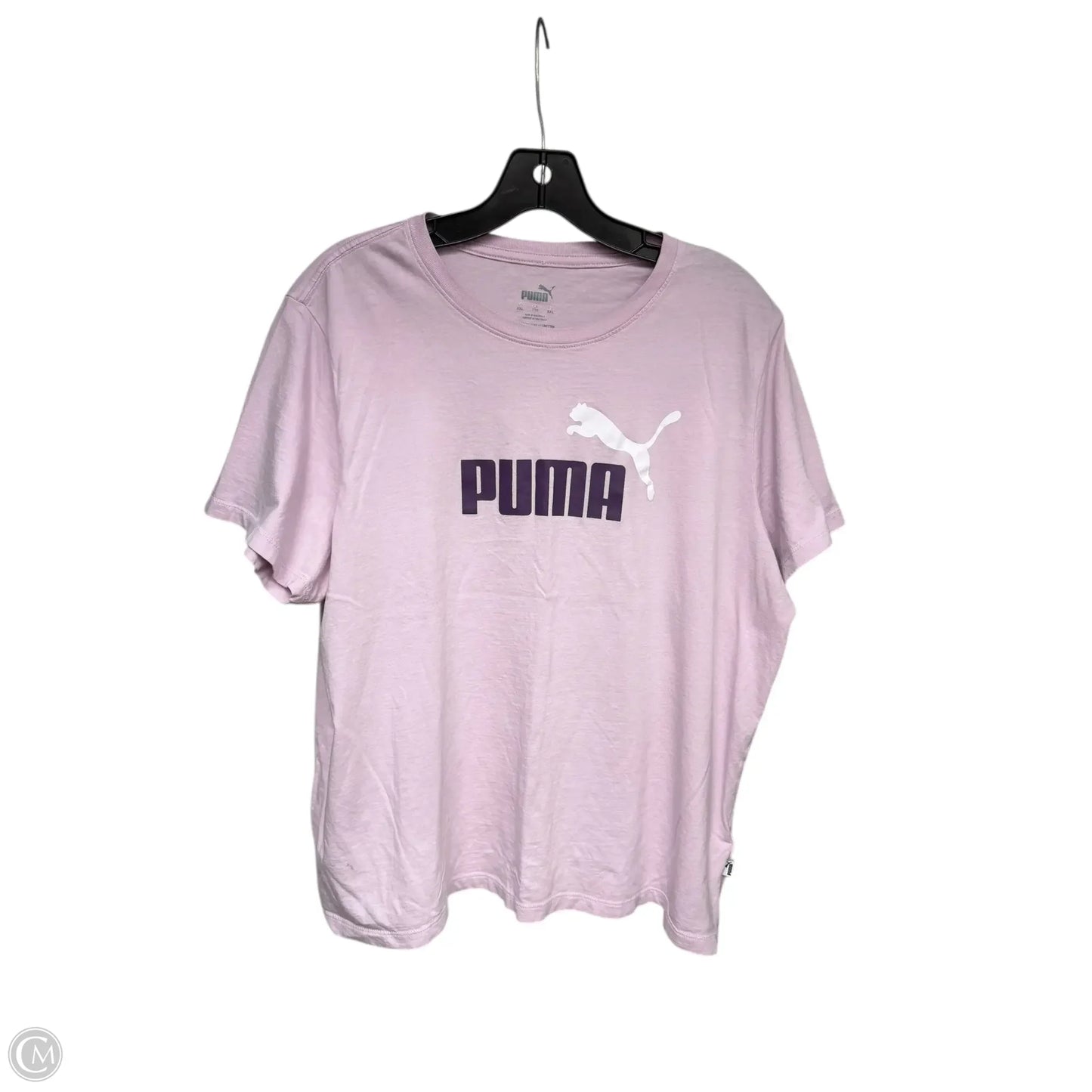Athletic Top Short Sleeve By Puma In Purple, Size: Xxl